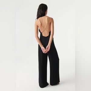 ba&sh Fifia Black Sleeveless Chain Jumpsuit NWT